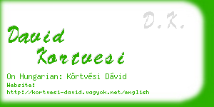 david kortvesi business card